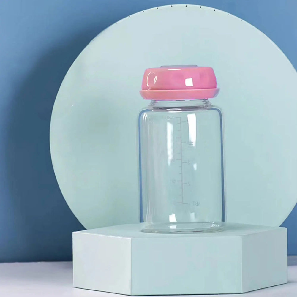 Bouteille stockage lait maternel plastique rose