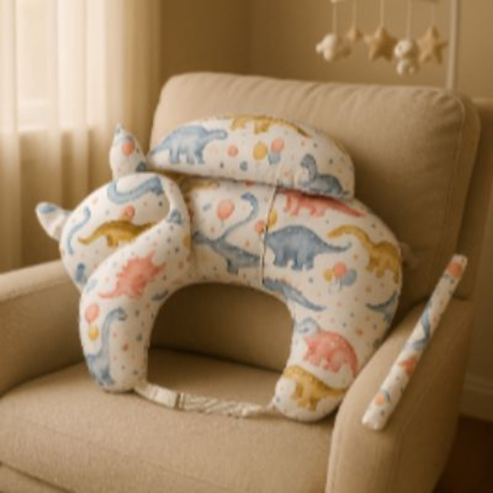 Coussin allaitement dinosaures