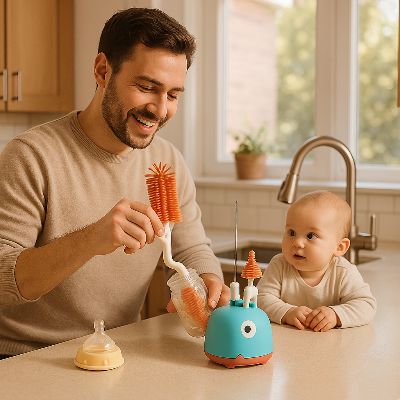 Goupillon Biberon - 3 pièces en silicone