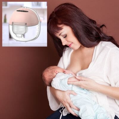 Tire-lait-électrique-discret-bébé-qui-tête