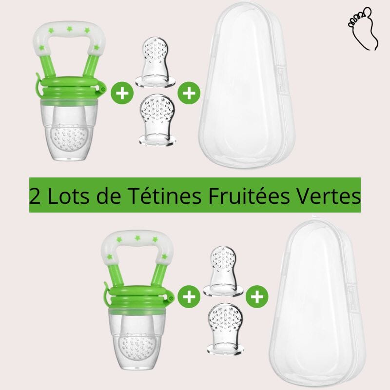 2-Lots-de-sucettes-Fruits-Vertes