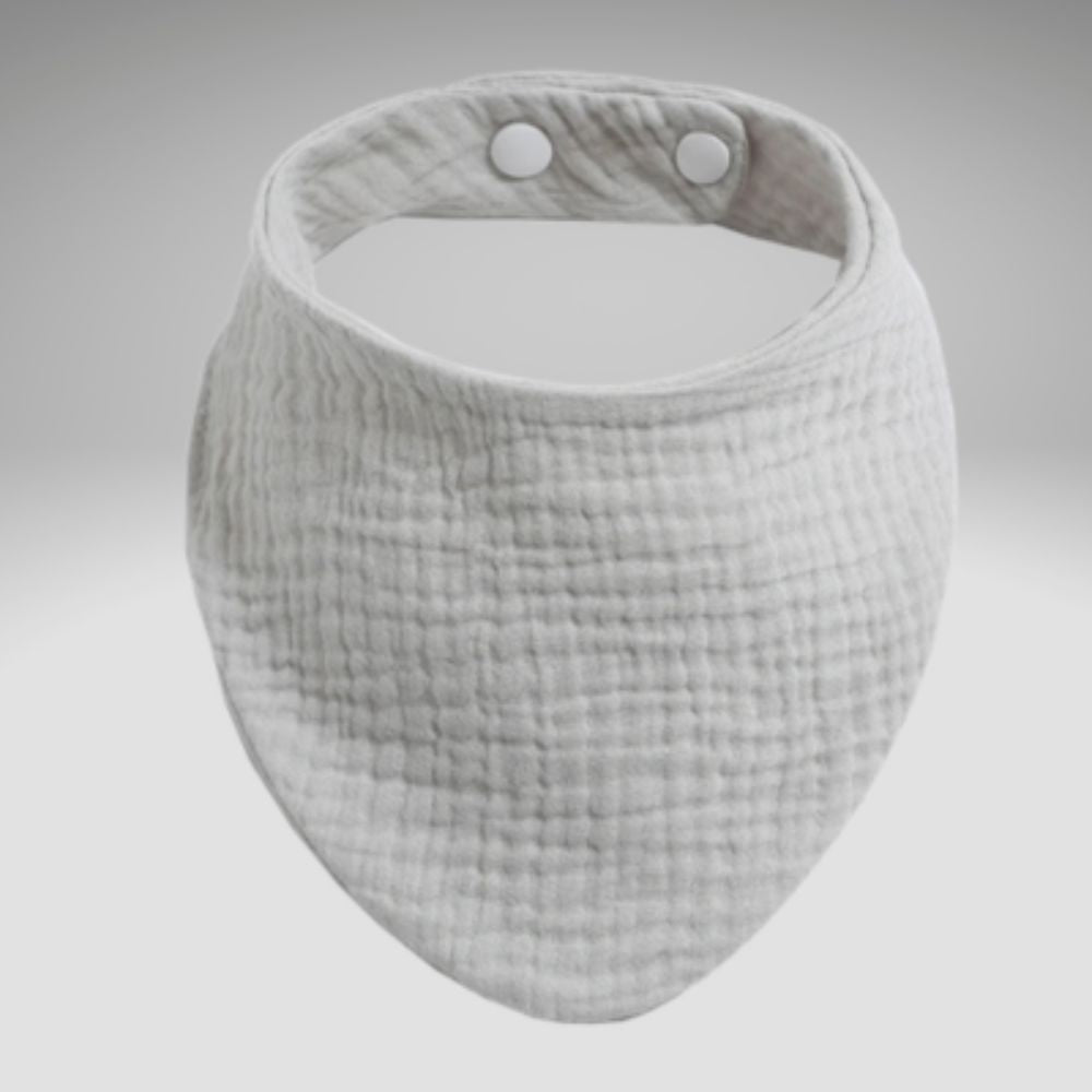 Bavoirs bandana gris clair