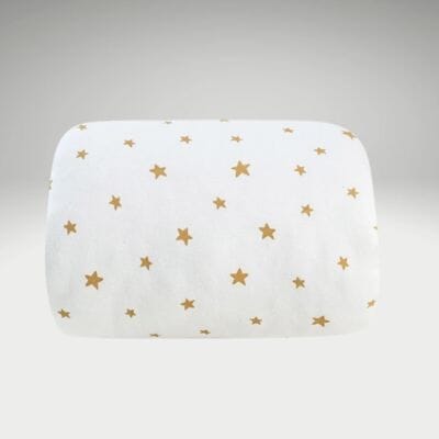 Petit-coussin-d-allaitement-or-étoiles