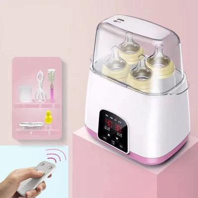 Stérilisateur et chauffe biberon avec télécommande rose