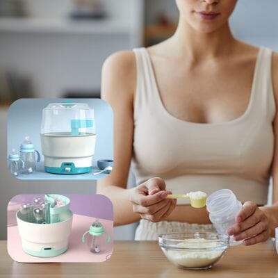  Sterilisateur biberon vapeur a 360° pour une sterilisation complete 