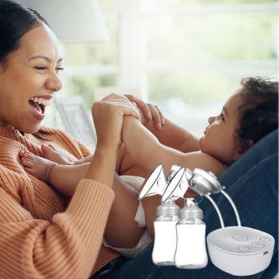 Tire-lait-electrique-double-maman-bébé