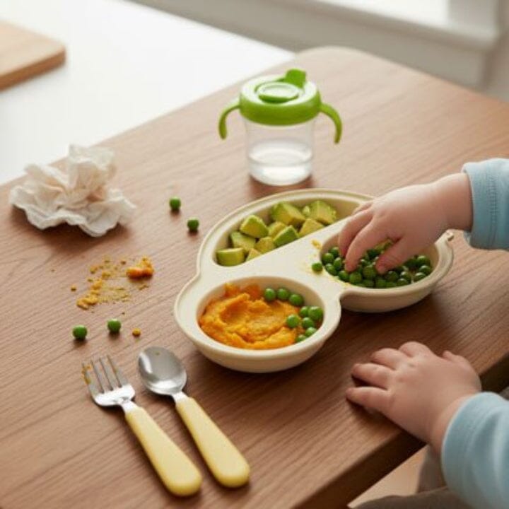 Assiette bébé bords surélevés