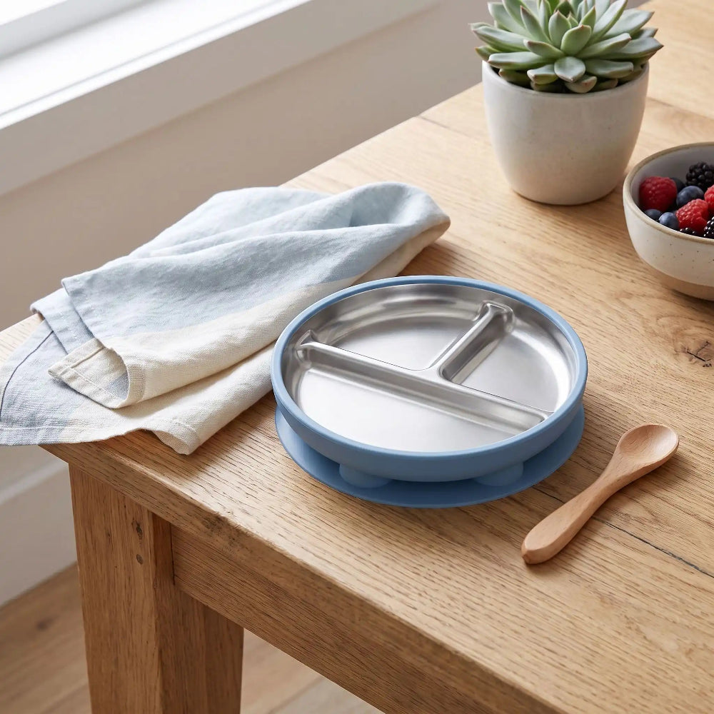 Assiette bebe nox bleu