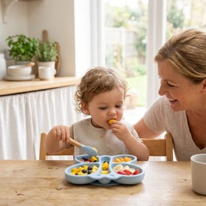 Assiette bebe matériau silicone souple