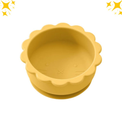 Assiette bebe silicone moutarde