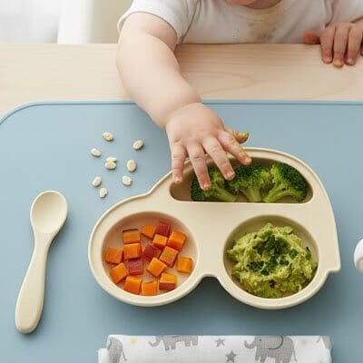 Assiette bébé système de ventouse intégré:
