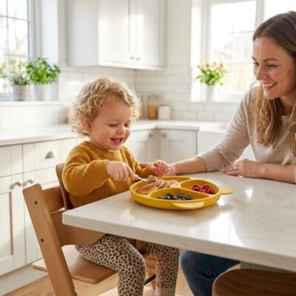 Assiette bebe ventouse bords surélevés