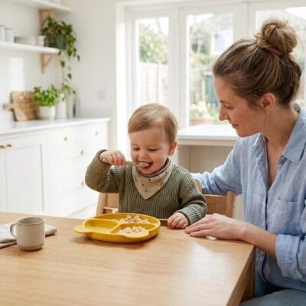 Assiette bebe ventouse matière silicone souple
