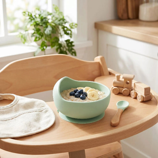 Assiette bebe vert