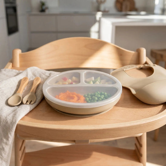 Assiette pour bebe couvercle transparent