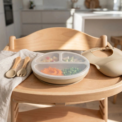 Assiette pour bebe couvercle transparent