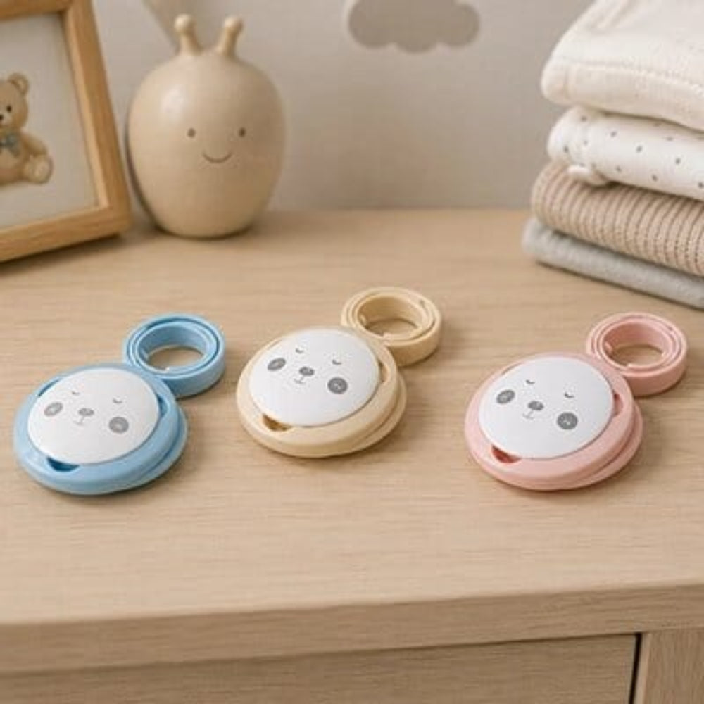 Attache tetine motif rond avec visage