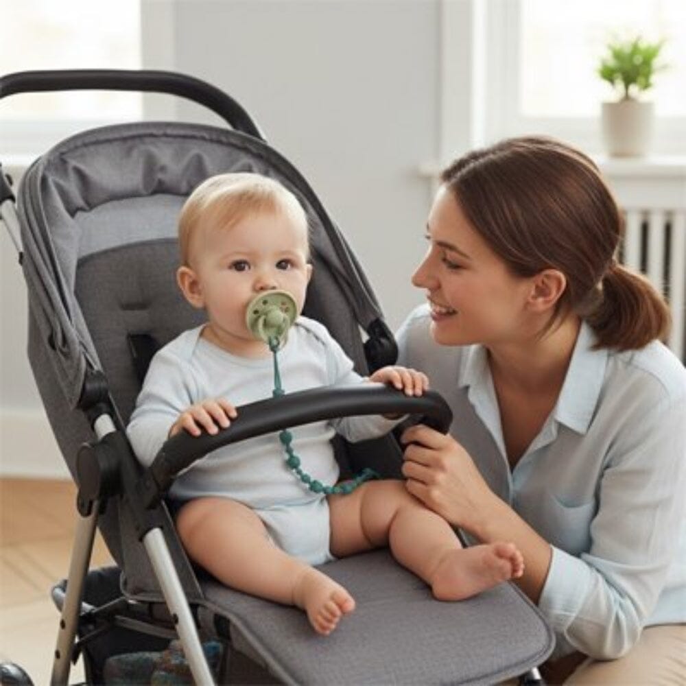 Attache tetine système d'attache universel