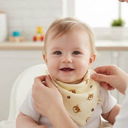 Bavoir bandana motifs décoratifs imprimés