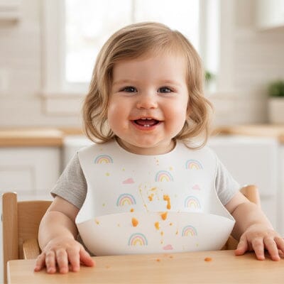 Bavoir silicone couleur vive 