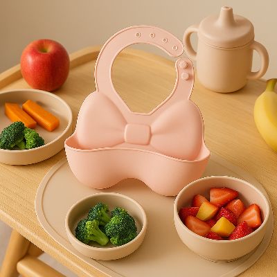 Bavoir silicone | Anti-débordement