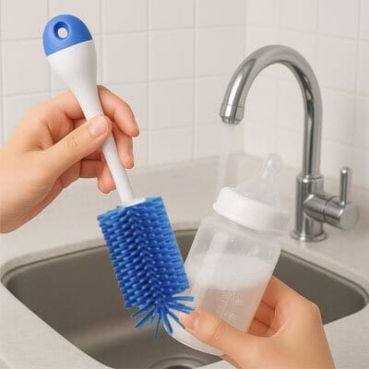 Brosse biberon poils souples résistants