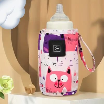 Chauffe-biberon portable Rose blanc