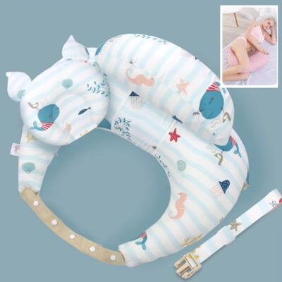 Coussin-d-allaitement-rayures-bleus