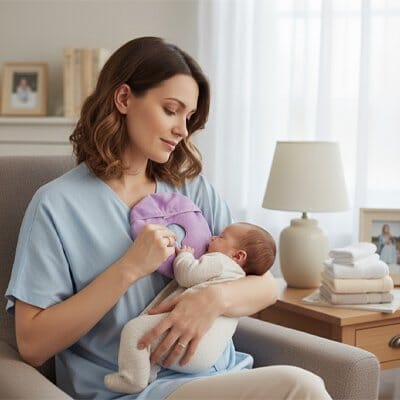 Coussinet d'allaitement gel perles réutilisable