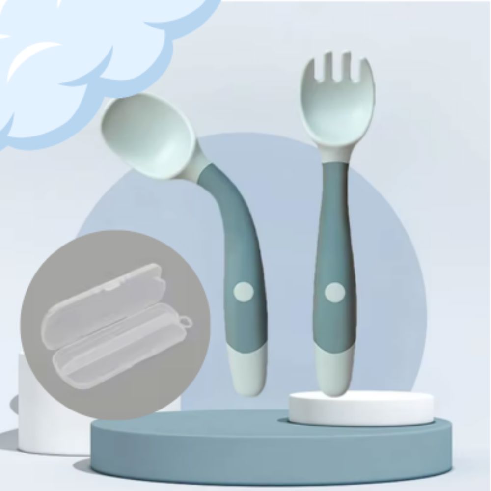 Couvert bebe boitier gris vert