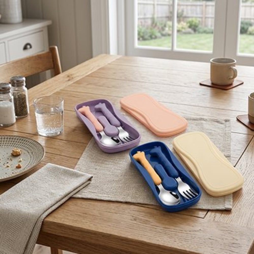 Couvert inox bebe​ design sécurisé