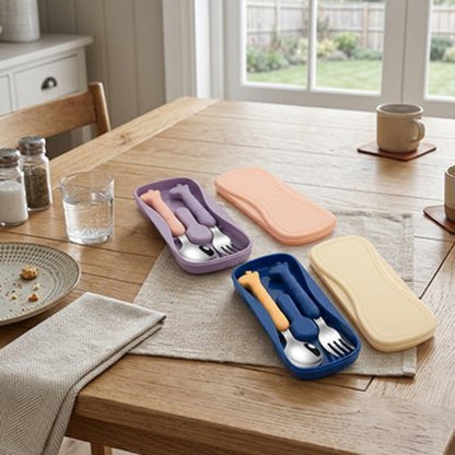Couvert inox bebe​ design sécurisé