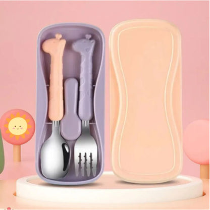 Couvert inox bebe violet