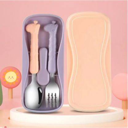 Couvert inox bebe violet