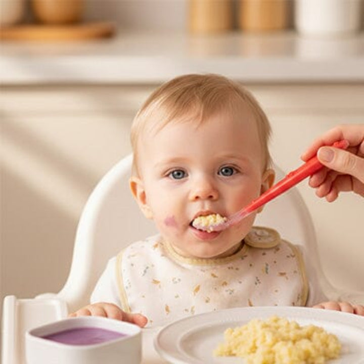 Cuillère apprentissage bébé repas sans douleur