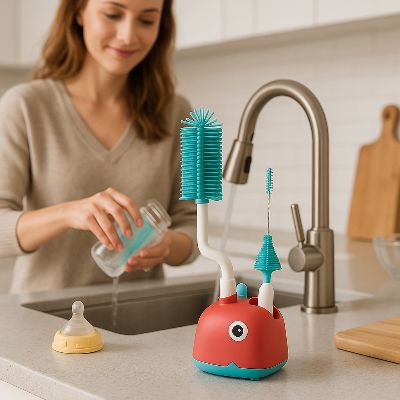 Goupillon Biberon - 3 pièces en silicone