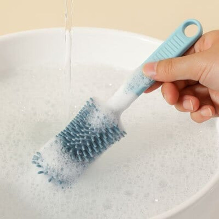 Goupillon biberon brosse à poils souples en silicone