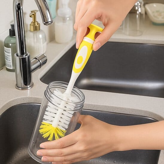 Goupillon biberon combinaison d'une brosse cylindrique