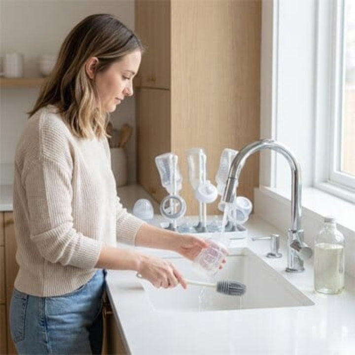 Goupillon biberon design antidérapant