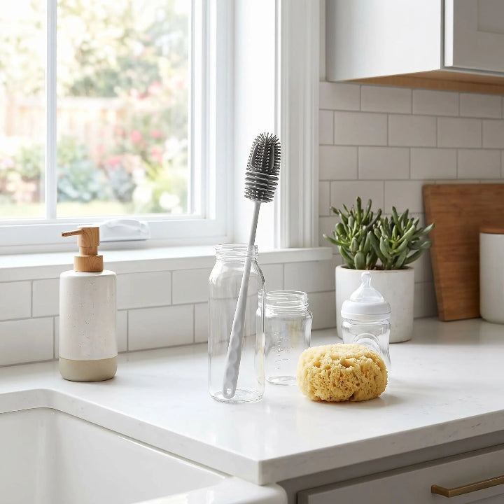 Goupillon biberon hygiénique blanc