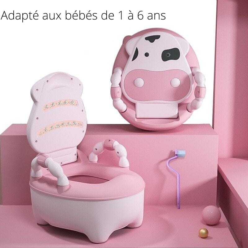 pot-bebe-toilette-rose-vache