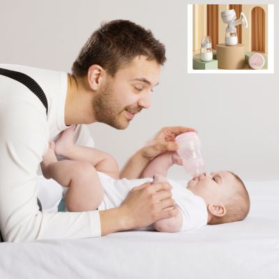 Tire-lait-électrique-papa-bébé