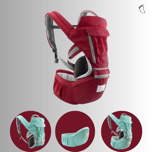 Ouvrir l&#39;image dans le diaporama, porte-bebe-ergonomique-rouge
